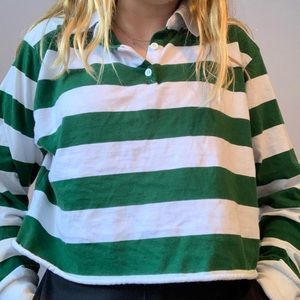 BRANDY MELVILLE GREEN JOHNNY LONGSLEEVE POLO